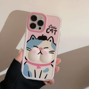 Cute Little Cat Phone Case Cover For iPhone 15 14 13 12 11 Pro Max TPU Silicone - Photo 1 sur 7