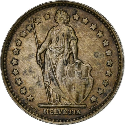 [#1165906] Switzerland, Franc, 1966, Silver, VF, KM:24 - Image 1 of 2