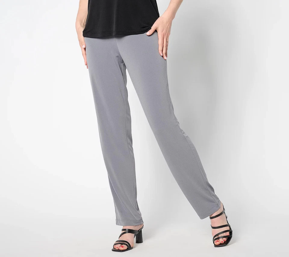 Pantalones Susan Graver Essentials Reg Líquido Tejido Pierna Recta A228083 Foto 1 de 4
