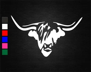 HIGHLAND COW VINYL DECAL STICKER CAR/VAN/DOOR/WALL/WINDOW/LAPTOP/TABLET/HOME - Picture 1 of 7