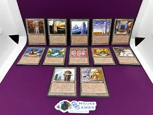 MTG Magic Urza's Land Set of 12 Urzatron Japanese Antiquities Vintage *CCGHouse* - Picture 1 of 2
