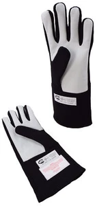 MIDGET CAR USAC RACING SFI 3.3/5 GLOVES DOUBLE LAYER DRIVING GLOVES BLACK 2X - Picture 1 of 8