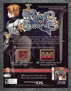 Rondo of Swords Nintendo DS - 2008 Print Ad Original Art 7,75x10,50 - Bild 1 von 1