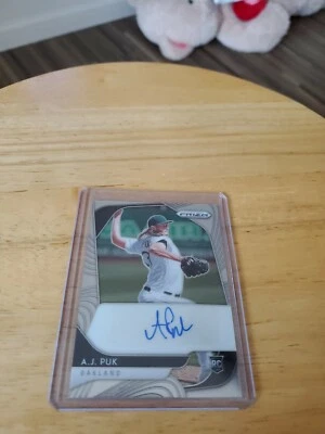 Aj Puk Auto Rookie Card🔥2020 Prizm RC Auto. Oakland A’s - Image 1 of 2
