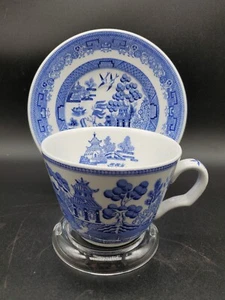 Spode Blue Room Collection Georgian Series Willow Cup & Saucer - Picture 1 of 5