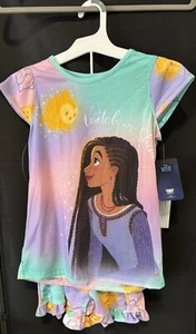 Girls' Disney Wish 2pc Short Sleeve Top & Shorts Pajama Set-New w/ Tags Med (8) - Picture 1 of 3