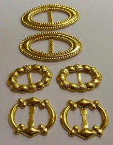 Elegant Ribbon Slides 6 pk Gold colour - scrapbooking and cardmaking - Imagen 1 de 1