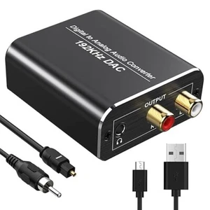 Convertitore Audio Digitale Analogico 192Khz, Adattatore Ottico RCA - Foto 1 di 7
