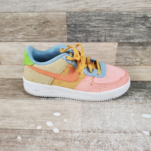 Scarpe da bambino Nike Air Force 1 LV8 Next Nature taglia 7 multicolore punta tonda sneakers