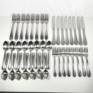 Lotto 39 posate Oneida ALBERTA inox 18/10 set forchetta perline cucchiaio coltello pesante - Foto 1 di 9