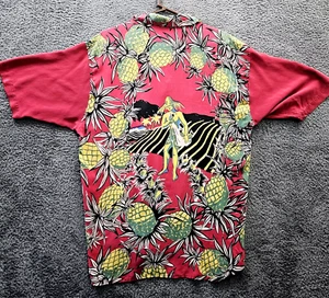 Avanti Hawaii Silk Pineapple Aloha Hawaiian Shirt Spooner Sun Surf Kahala XXL - Picture 1 of 12