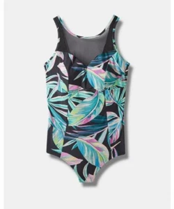 Torrid Women's High Neck One-Piece Mesh Swimsuit Bathing Suit Plus Size 1X New - Picture 1 of 7