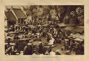 Marché de Ki Lua-Haut-Tonkin-Cliché Agence Economique Indochine - Foto 1 di 1
