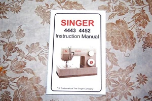 Seltenes GROSSDRUCK englische Ausgabe Handbuch für Singernähmaschinen 4443 & 4452 - Bild 1 von 9