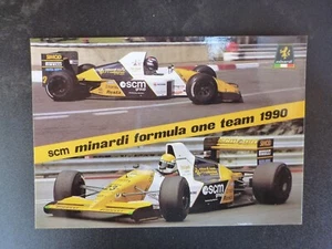 1990 MINARDI TEAM OFFICIAL POSTCARD AUSTRALIAN GRAND PRIX - Picture 1 of 2