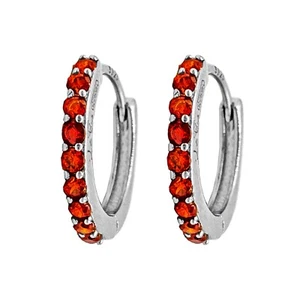 Par De Pendientes de Aro Rojo de Plata 925 Rodiado - Hoops Collection - Imagen 1 de 54