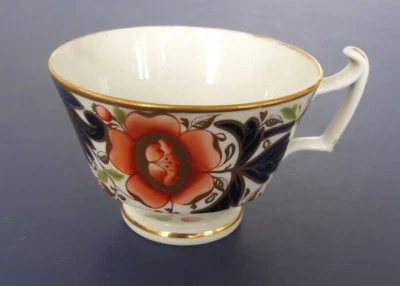 Antique John Rose Coalport Imari Style Teacup(s) - Cobalt & Salmon Floral 324 - Image 1 of 4