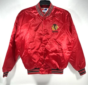 Chaqueta De Colección Chicago Blackhawks Hockey Swingster Roja Para Hombre Talla L Hecha en EE. UU. - Imagen 1 de 9