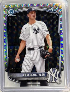 2025 Bowman Chrome Cam Schlittler 1st #199/499 Geometric Refractor BCP-166 - Picture 1 of 2