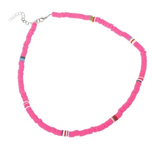 Set of Ceramic Circular Necklace Beach Jewellery Women Woman Ketten Bunt - Picture 1 of 12