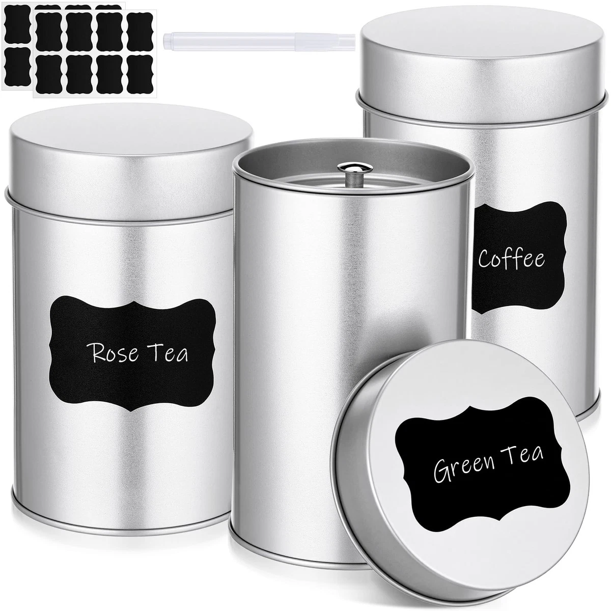 Estuche De Sellado De Acero Inoxidable, Contenedor De Hoja De Té, Mini Caja  Portátil, Mini Recipientes, image size:1200x1200