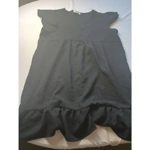 Haptics By Holly Harper 2X Black Dress Midi Office Career Witchy Goth #2 - Picture 1 of 4