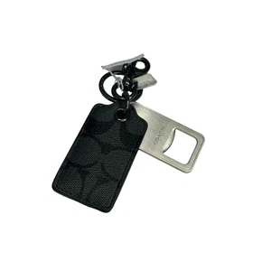 Coach Bottle Opener Key Fob In Signature Canvas - Picture 1 of 4