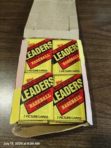 1987 Topps Major League Leaders Super Glossy Baseball Cards Box. 35 Packs. - Picture 1 of 7