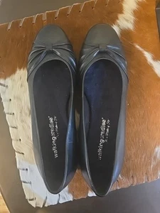 Walking Cradles Womens Fall Black Ballet Flats Shoes 9 Narrow EUC FREE SHIPPING - Picture 1 of 8