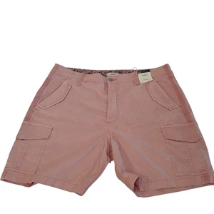 M&S Pink Cargo Shorts Tea Dyed Lyocell Blend Size 18 - Picture 1 of 11