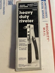 Sears Craftsman Heavy Duty Riveter Pop Rivet Gun Item 97473 1/8" 5/32" 3/16" USA - Picture 1 of 12
