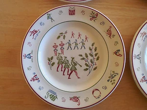 Johnson Bros England TWELVE 12 DAYS OF CHRISTMAS Salad Plate 11 PIPERS PIP A - Picture 1 of 3
