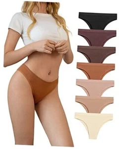 Seamless Bikini Underwear for Women Super Stretch Medium 7p01, Warm Colors - Picture 1 of 7