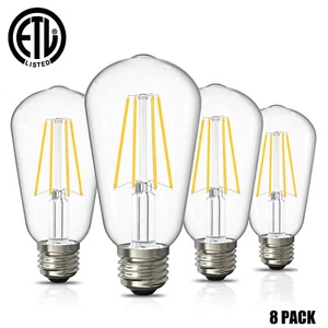 8pcs LED Edison Light Bulbs E26 6W Vintage 2700K Desk Lamp Wall Sconce Lighting - Picture 1 of 11