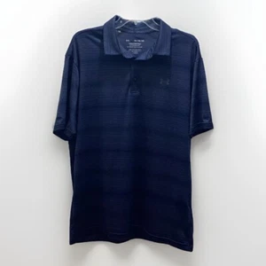 Polo da golf Under Armour uomo XL Playoff Heat Gear manica corta striscia blu - Foto 1 di 5