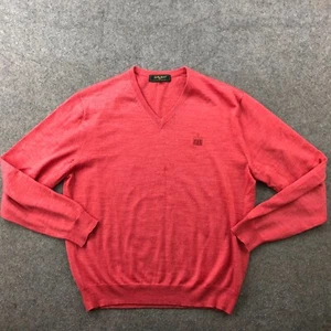 Bobby Hones Sweater Men Medium Pink V neck Long Sleeve Wool Hiking Outdoors* - Picture 1 of 13