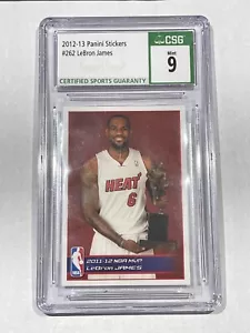 2012-13 Panini Stickers Lebron James LeBron James #262 CSG 9 Mint - Picture 1 of 2