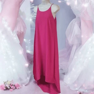 OLD NAVY Pink Fairy girly chic high low long dress whimsical wedding party M - Picture 1 of 12