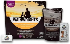 AETN Creations Wainwright's Wet Puppy Food 16x150g Chicken & Brown Rice + Treat - Picture 1 of 7