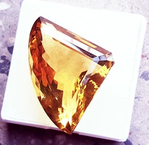 Brasilianischer natürlicher Zitronentopas zertifiziert loser Edelstein 65,85 ct mit kostenlosem Geschenk - Bild 1 von 8