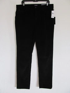 Pantalones de mezclilla NYDJ Not Your Daughter's - Terciopelo ajustados - Negro - Bordado - Talla 16/18 - Nuevos con etiquetas - Imagen 1 de 7