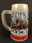 Vintage Christmas 1987 Ceramarte Budweiser Clydesdale Collectible Beer Stein   for sale