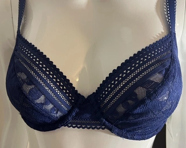 Nuevo Sujetador Passionata de Chantelle Marta Demi Copa Suave Nuevo con Etiquetas 34B Color Azul Marino Foto 1 de 4