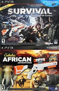 NEW PS3 Cabela's DOUBLE GUN BUNDLE Shadows of Katmai + African Adventures Games