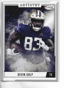 2024 SAGE Artistry Devin Culp carta bordo argento #68 - Foto 1 di 1