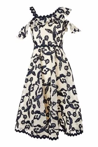 Topshop Cornelli Airtext Bardot Prom Dress Size 10/38/US 6 RRP £165 - Picture 1 of 4