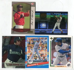 Ken Griffey Jr. 5 Baseball Card Lot HOF MARINERS REDS WHITE SOX (LOT 213) - Picture 1 of 1