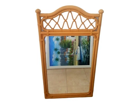 Plastic Resin Bamboo Imitation Dresser wall mirror Cover