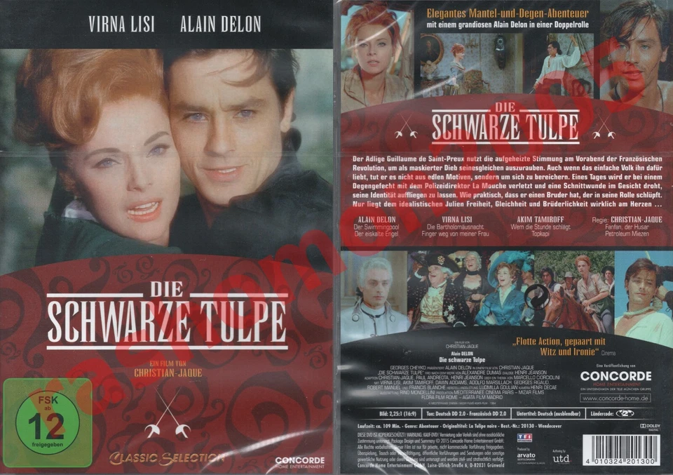 DVD LA TULIPE NOIRE 1964 Alain Delon Virna Lisi Dawn Addams French Region 2 NEW - Image 1 of 1