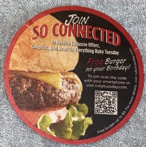 Ruby Tuesday Paper Coaster - Imagen 1 de 3